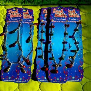 Holiday Lightbulb Necklace Lot Festive